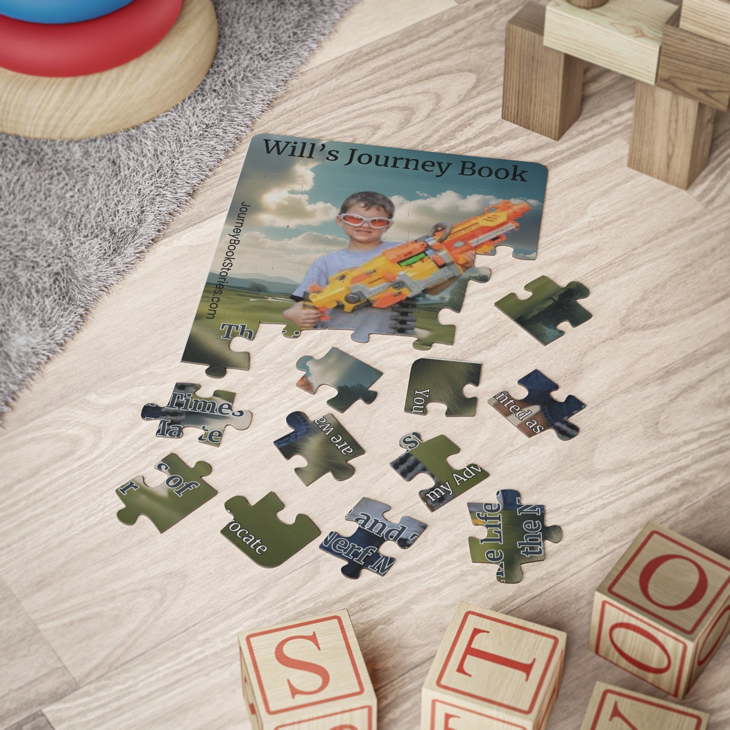 Piece Together Your Journey: The Custom Journey Book Cover Puzzle, 30-Piece