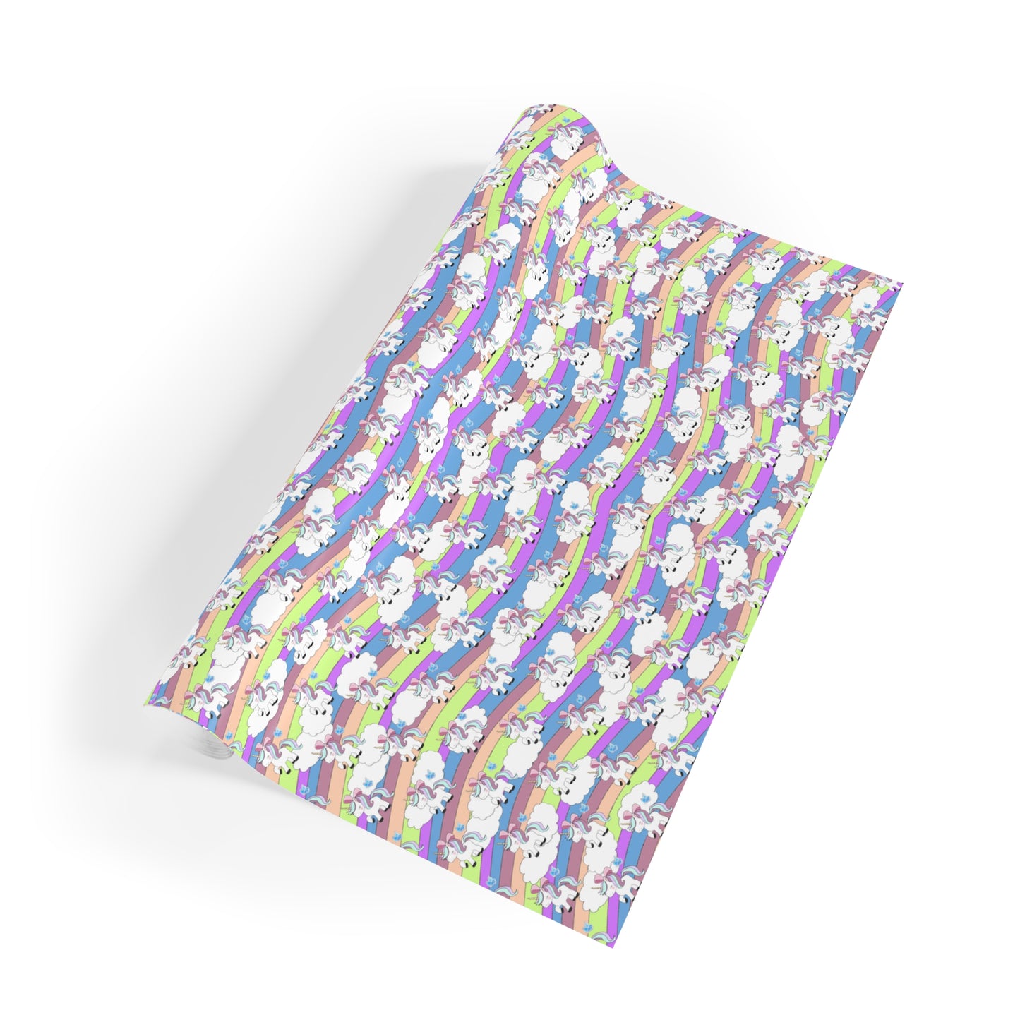 Rainbow Unicorn Gift Wrapping Paper Rolls, 1pc