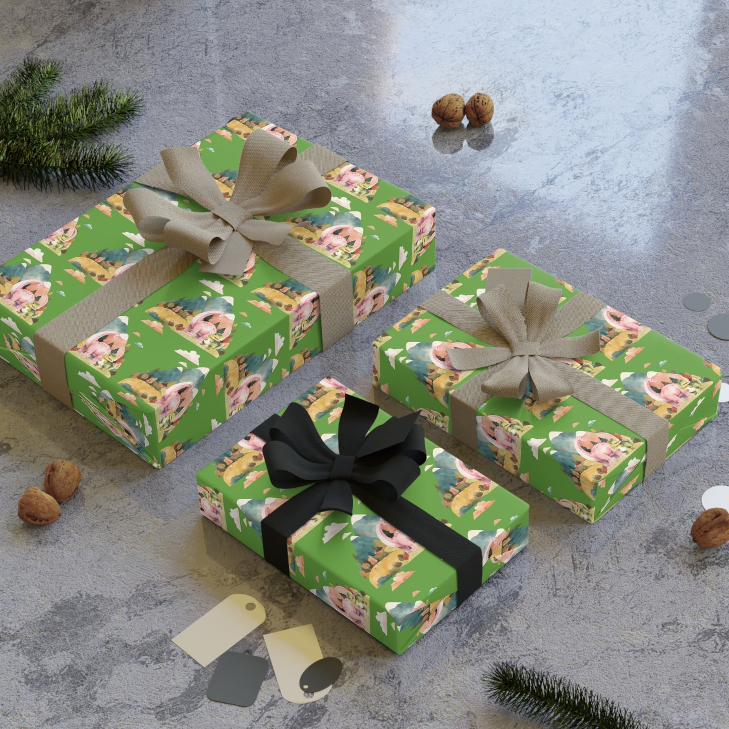 Dinosaur Gift Wrapping Paper Rolls, 1pc