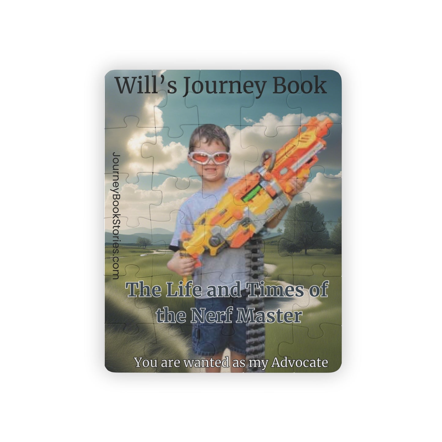 Piece Together Your Journey: The Custom Journey Book Cover Puzzle, 30-Piece